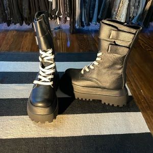Darker Wavs Snare Velcro Strap Combat Boots Size 7​​​